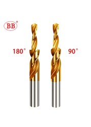 BB Counterbort Twist Step Drill Dual Cutting Bit HSS For Metal 90 180 Degree M3 M4 M5 M6 M8 M10 M12 Cone Drill Tool 1pc