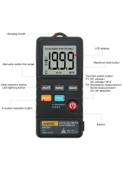 ANENG AN302 Professional Digital Multimeter 7999 Display DC/AC Voltmeter Tester Capacitance Diode NCV Ohm Resistance Hz Test