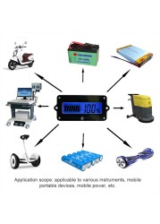العالمي جهاز اختبار بطارية تهمة مؤشر مستوى LED عرض بطاريات ليثيوم حمض الرصاص قدرة رصد اختبار الفولتميتر