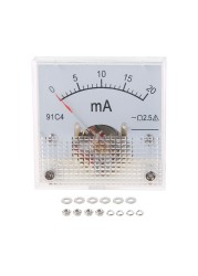 91C4 Amp DC Analog Current Meter Panel Indicator Mechanical Type 1/2/3/5/10/20/30/50/100/200/300/500mA A 193C