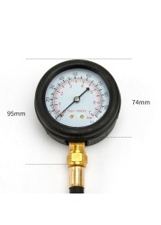 9pcs Auto Fuel Pressure Gauge Pressure Test Tool 0-100psi Car Diagnostic Tool Car Detector