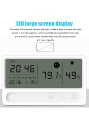 LCD electronic desk clock temperature hygrometer alarm clock hygrometer thermometer high precision digital hygrothergraph