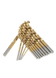 13pcs Left-handed Drill Bit Set M2 HSS Extractor With Titanium Nitride Coating (1/16"-1/4") Power Tools Accessories