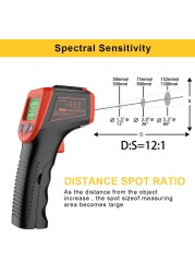 Vastar -50 to 600 Non-Contact Laser LCD Display Infrared Digital C/F Selection Surface Temperature Temp Thermometer Imag