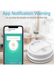 Tuya wifi smoke alarm remote smart home app notification smoke detector home security