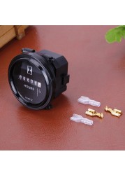 12V 24V 36V Hour Meter for Marine Boat Engine 2" Round Gauge Waterproof Moto Car Trucks Mechanical Hour Meter Counter Timer