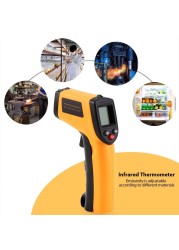 Infrared Digital Thermometer C/F Non-contact Infrared Thermometer Infrared Laser Thermometer Gun -50~380/600 Degree