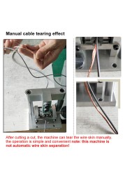 Portable household wire stripper manual wire peeling tool cable stripping machine with hand crank use with electric hand drill