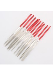 10pcs 140mm Diamond Mini Needle File Set Combined Model Fine Grinding File Handy Practical Tool Set for Ceramic Craft Hand Tool