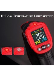 Industrial Digital Infrared Thermometer Non-contact Thermometer Infrared Laser Thermometer LCD Display Habotest