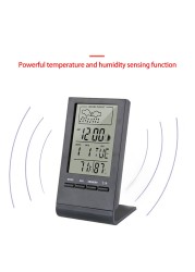 Mini Digital Thermometer Hygrometer Temperature Humidity Sensor Monitor Multifunction Meter Alarm Clock Weather Station Barometer