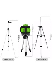 HEMUYOU Laser Level 12/16 Lines 3D/4D Self Leveling 360 Horizontal Green Laser Beam Horizontal Vertical Line Cross Lines Indoors