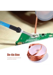 Desolding Braid Soldering Soldering Welding 1.5mm 2mm 2.5mm 3mm 3.5mm Width 1.5m Length Remover Fuse Wire Lead Cord Flux Repair Tool