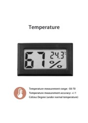 Mini Temperature Sensor Digital LCD Thermometer Hygrometer Indoor Waterproof Thermometer Meter