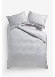 Collection Luxe 1000 Thread Count 100% Cotton Sateen Duvet Cover and Pillowcase Set Plain