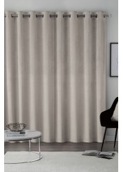 Matte Velvet Curtains Eyelet Lined