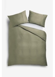 Collection Luxe 300 Thread Count 100% Cotton Sateen Duvet Cover And Pillowcase Set Satin Stitch