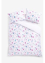 Simply Soft Crinkle Painted Spots Duvet Cover and Pillowcase Set