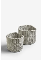 M26169s Set of 2 Round Baskets