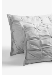 All Over Pleated Duvet Cover And Pillowcase Set