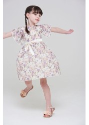 Amelia Rose Pink Floral Print Dress