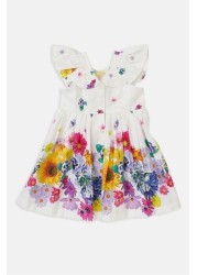 Angel & Rocket White Avery Border Print Dress