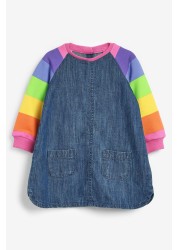 Rainbow Raglan Denim Dress (3mths-7yrs)