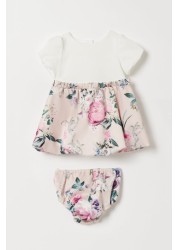 Lipsy Baby Puff Sleeve Dress With Matching Knicker