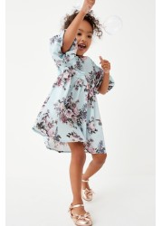 Printed Puff Sleeve Dress (3mths-8yrs)