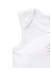 Purebaby Pink Organic Cotton Singlet Bodysuits 2 Pack