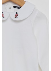 Trotters London Long Sleeve White Milo Guardsman Body