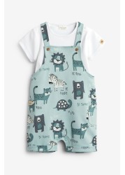 Baby 2 Piece Dungarees And Bodysuit Set (0mths-3yrs)