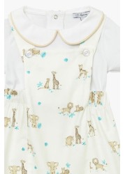 Trotters London Cream Augustus And Friends Little Romper