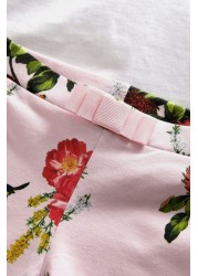 Baker by Ted Baker Pink T-Shirt and Floral Legging Set