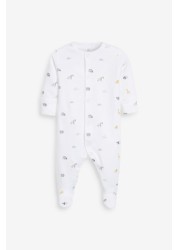 3 Pack Delicate Appliqué Baby Sleepsuits (0-2yrs)