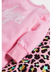 الضجيج. طقم ملابس نوم Baby Pink Animal من قطعتين</br>