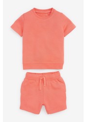 Plain Sweat T-Shirt And Shorts Set (3mths-7yrs)