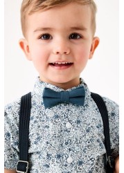 Check Fabric (3mths-9yrs) Shirt, Short & Braces Set