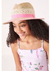 Lipsy Straw Fedora Hat Older