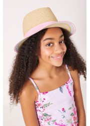 Lipsy Straw Fedora Hat Older