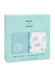 aden + anais Now + Zen Large Cotton Muslin 2 Pack Blankets