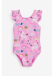 Frill Sleeved Swimsuit (3mths-7yrs)