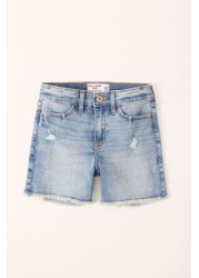 Abercrombie & Fitch Girls Distressed Denim Shorts