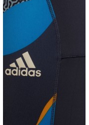 adidas Girls Navy Animal Power Leggings