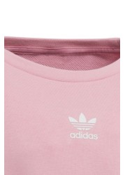 adidas originals Pink Little Kids All-Over Print Floral Dresses