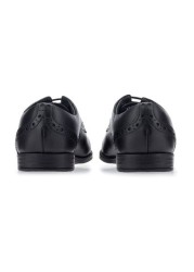 Start-Rite Pri Brogue Lace-up Black Leather School Shoes