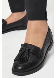 Lipsy Leather Tassel School Loafer Flat Shoe(Older)