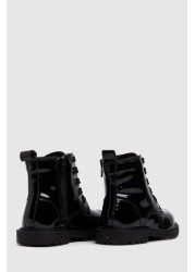 Schuh Black Creator Lace-Up Boots