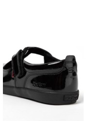 Kickers Junior Kariko T-Bar Hook and Loop Patent Leather Shoes