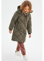 Shower Resistant Quilted Padded Coat (3-16yrs)